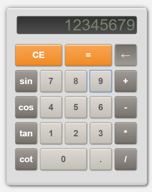 HTML+CSS+JS Calculator